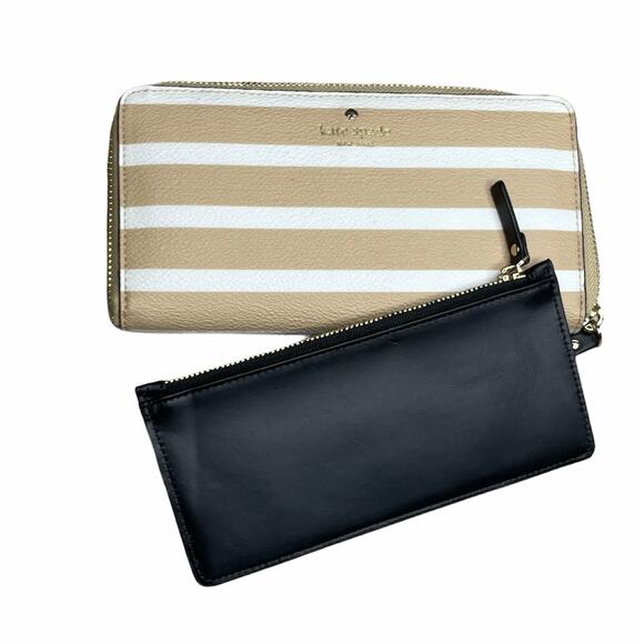 Kate Spade Michele Striped zip Around Wallet - Picture 2 of 7